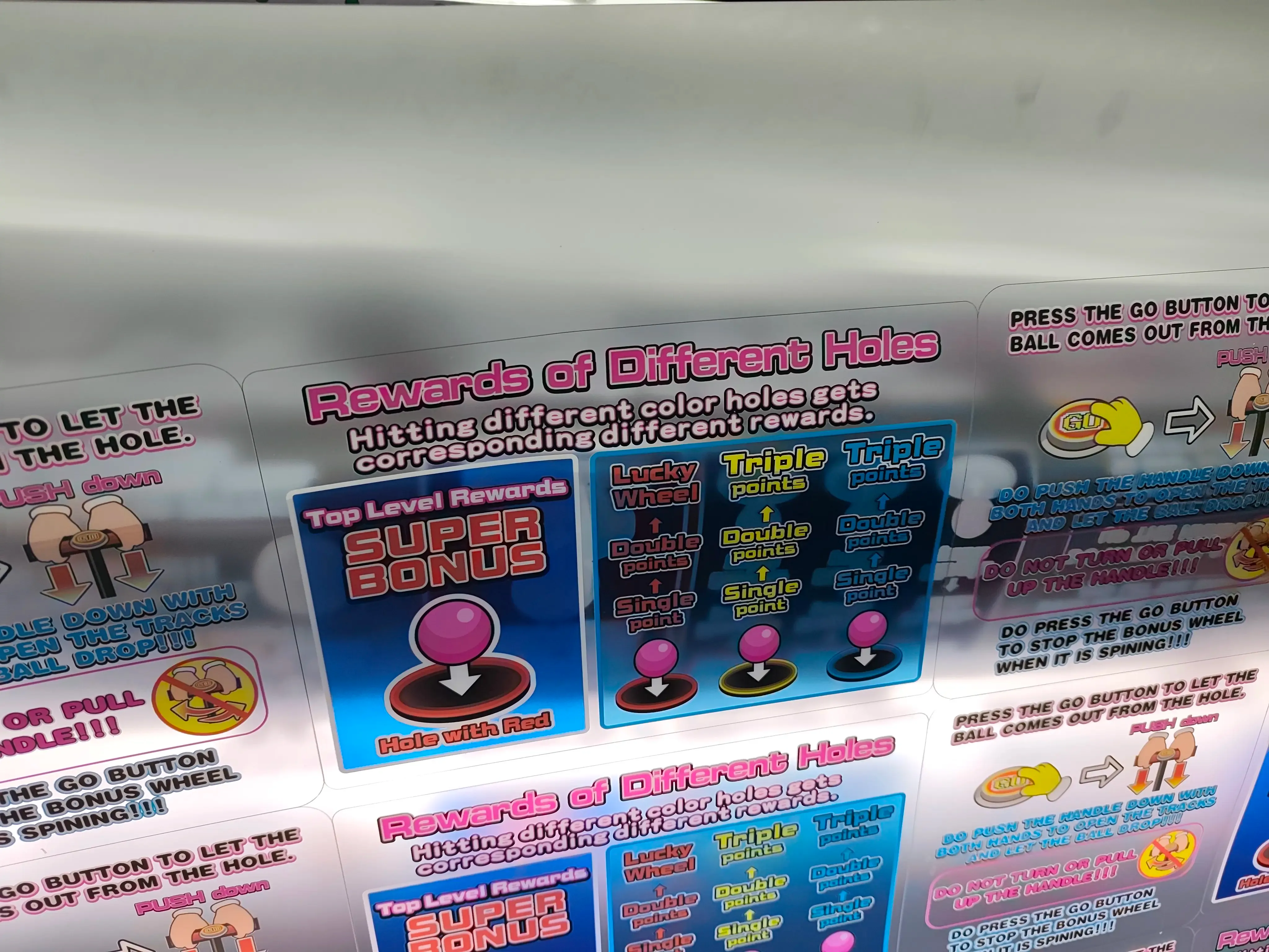 Vinyl wrap print (by large format printer) for game machine exterior panel—features