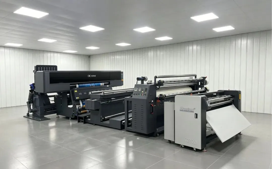 Baosiwei 16-head coated paper digital printing production line with rewinding and cutting system — core equipment of white paper bag solution supporting 100-400gsm packaging papers