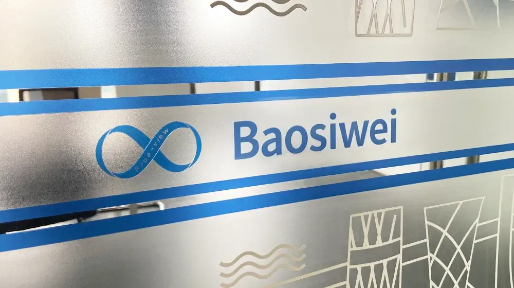 Baosiwei uses color + white + color + frosted varnish + hollowing process to print glass sticker samples